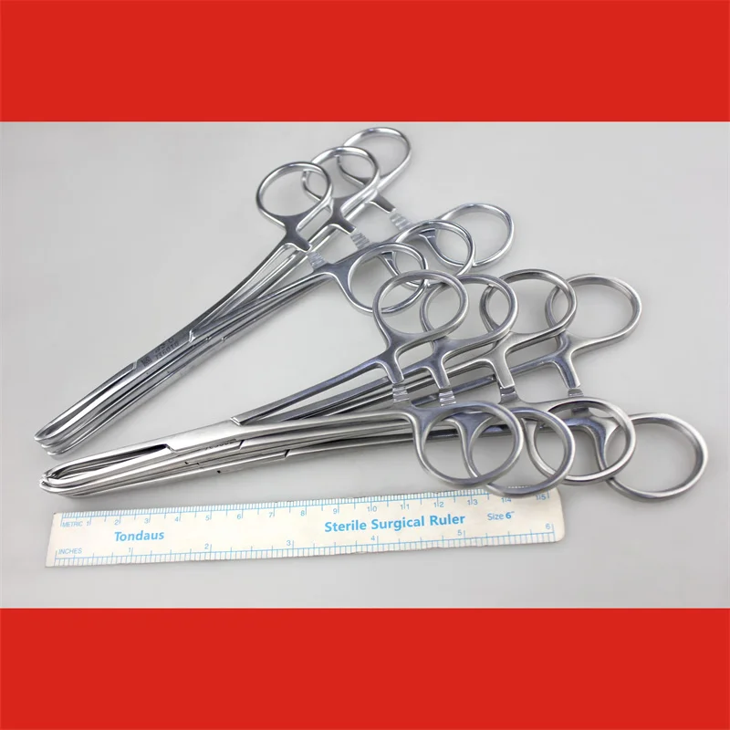 

Golden Bell Medical Tissue Pliers Alice Crimper Mouse Torque Pliers 14-20cm Uncoated Matte Skin Crimper