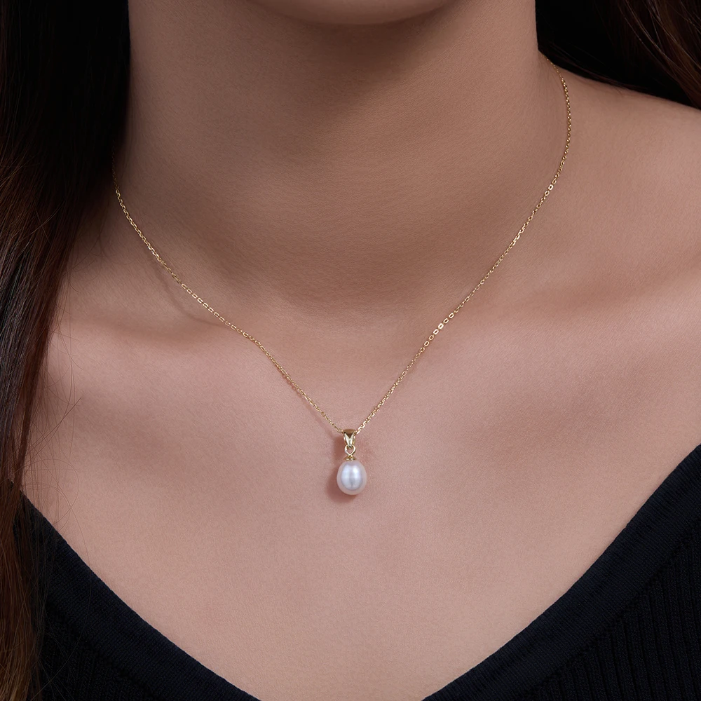 

high quality grade 925 sterling silver natural freshwater pearl Pendant Necklace for women