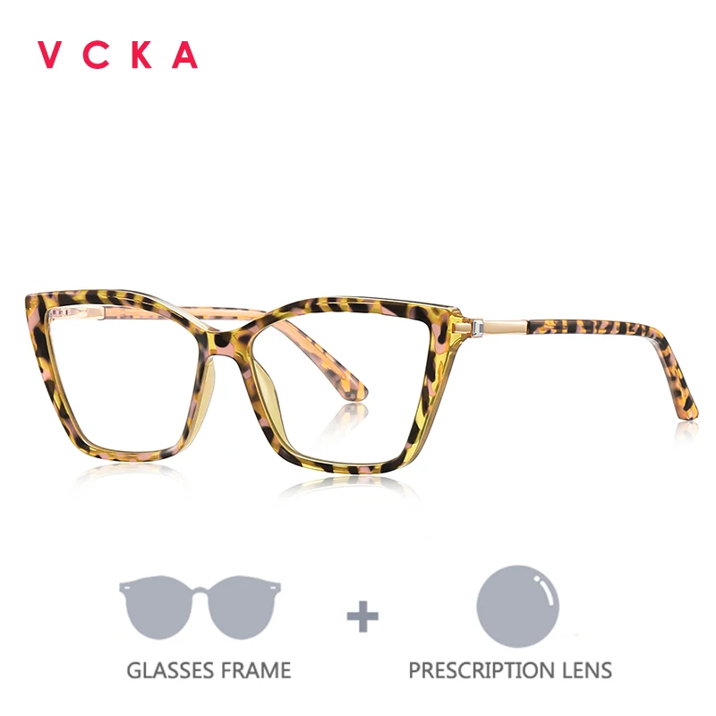 

Оригинальные персонализированные очки VCKA с защитой от синего света, оправы для коррекции зрения, индивидуальные очки от близорукости, очки от дальнозоркости с изменением цвета линз
