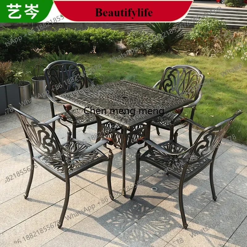 

M138Outdoor table and chair open-air courtyard villa outdoor garden wrought iron table terrace yard balcony leisure chair