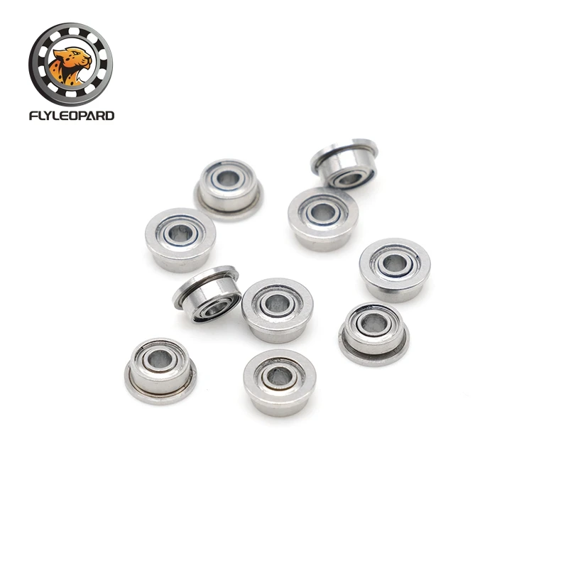 Rolamento de flange Rolamentos de esferas flangeados em miniatura, ABEC-7, MF52 Z ZZ, 2x5x2.5mm, 10 pcs