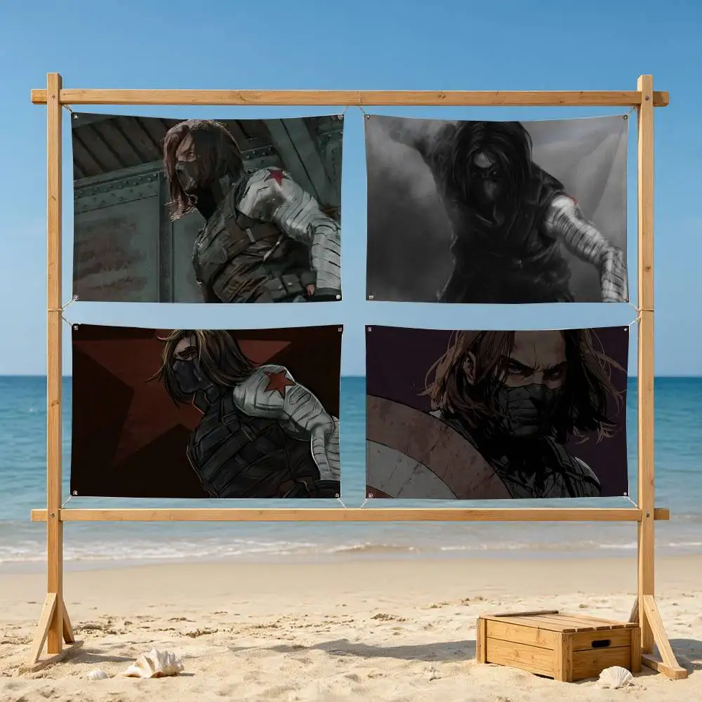 Bucky Barnes Winter Soldier  Flags for Bedrooms Home Decor Items Outdoor Decors Garage Decoration Flaga