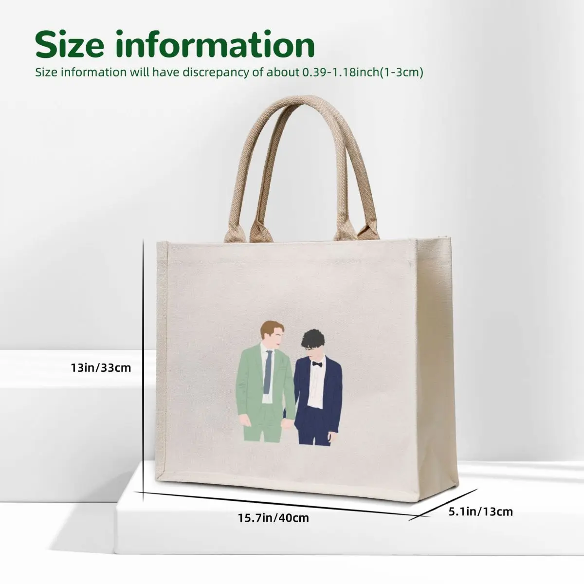 Nick and Charlie at the prom heartstopper Tote Bag Reusable bags tote bag woman shopping bag Big