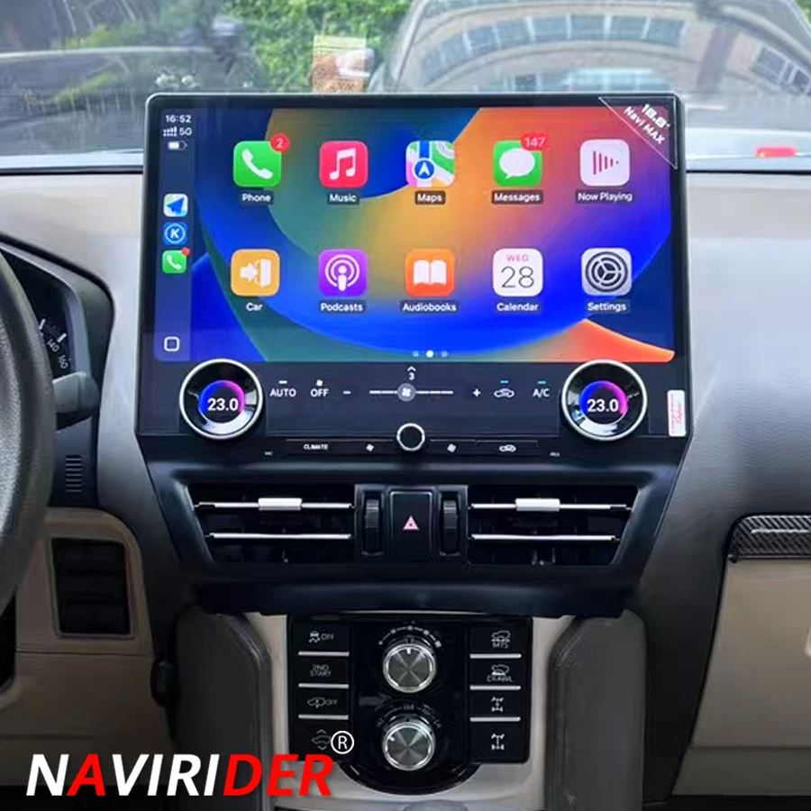

16.8" Big Qled Screen Stereo For Toyota Prado 120 2010-2021 Multimedia Video Player GPS Navigation Auto Radio Carplay Head Unit