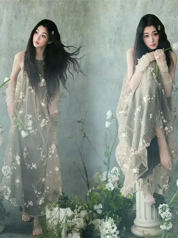 

Studio Theme Summer Atmosphere Pure Girl Pure Desire Style Personal Portrait Art Photography Clothing Ethnic Stage Costume