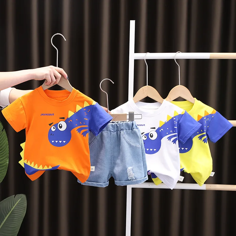 

New Summer Baby Clothes Suit Children Girls Casual T-Shirt Shorts 2Pcs/Sets Kids Boys Clothing Toddler Costume Infant Tracksuits