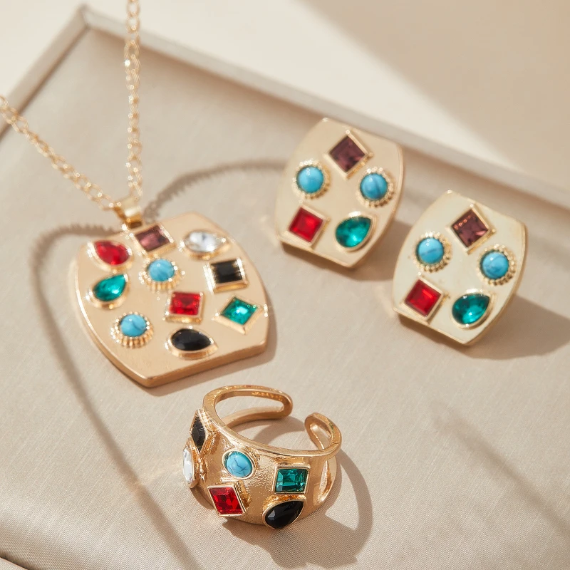 4pcs/set Fashion Jewelry Set w - Vintage Fashion Online ulasan dan harga
