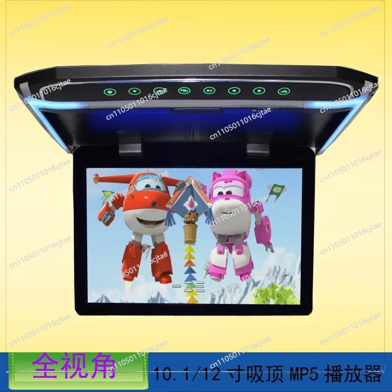 Full Viewing Angle Ambient Light 10.1/12 Inch Car Ceiling MP5 Display FM Player 1080 TV HDMI