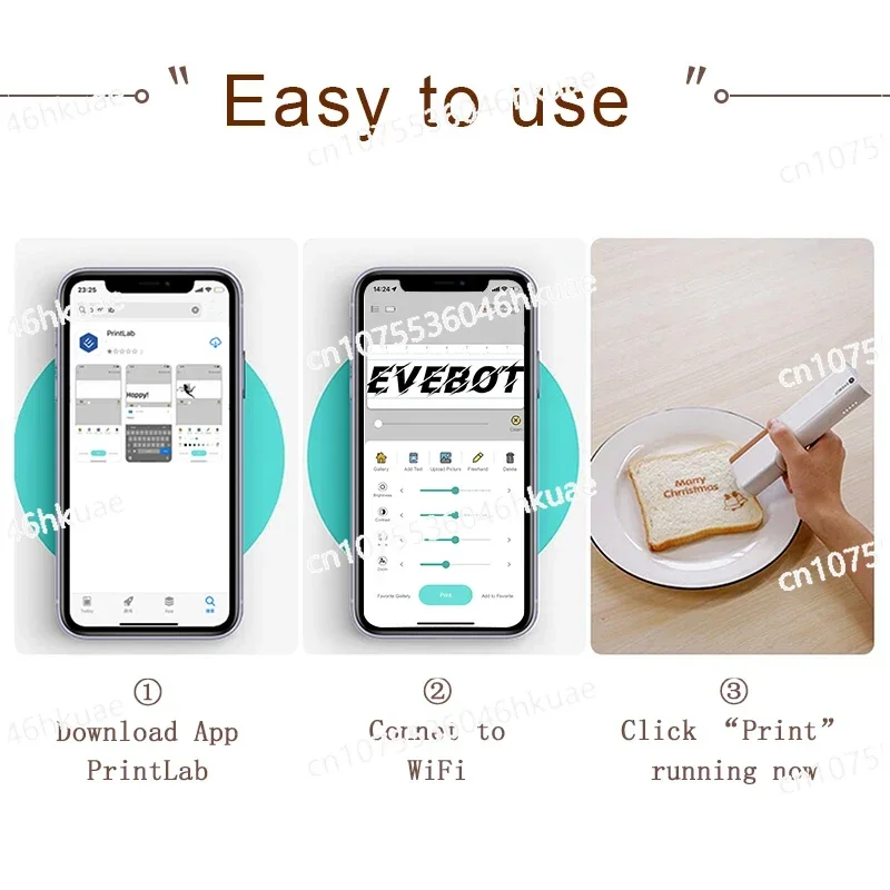 غلاف من سبائك الألومنيوم مع لوحة تحديد المواقع، طابعة نافثة للحبر فنية للاتيه القهوة المحمولة،