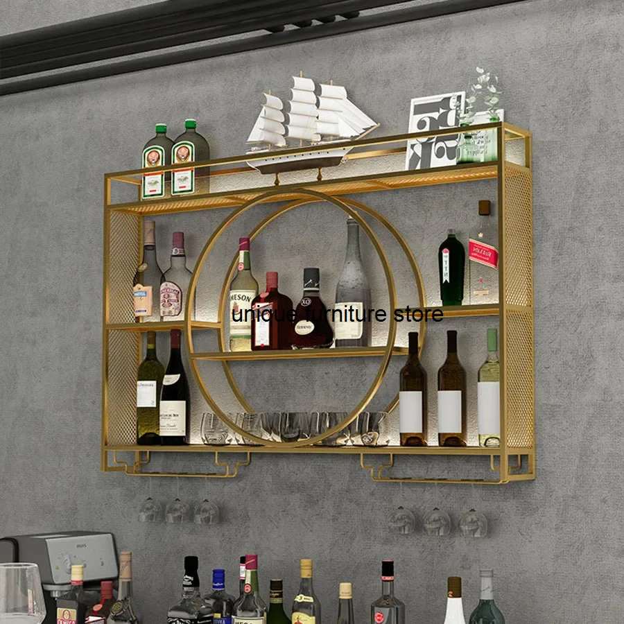 Wall Mount Wine Rack, Suporte para garrafa, Adaptador Single Miniature, Copo Preto, Armazenamento De Vidro, Decoração do armário, Szafezki Bar Móveis