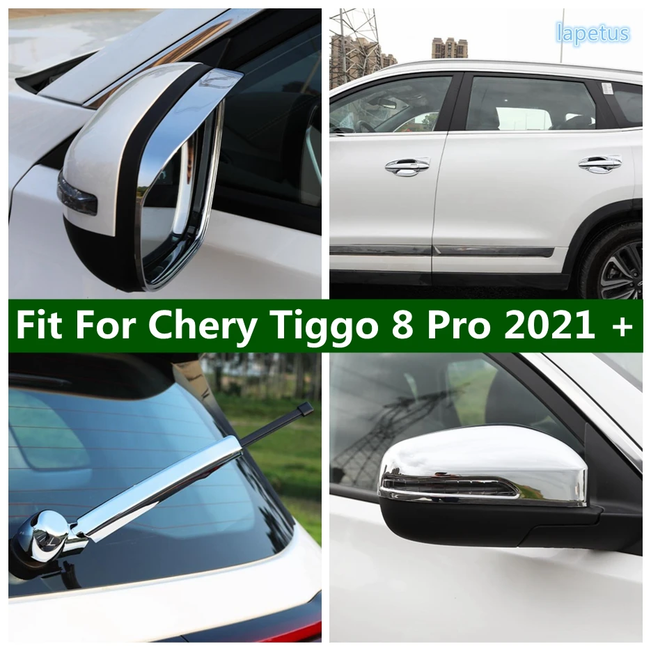 Rearview Mirror Decoration Cap Rain Eyebrow Rear Window Wiper Door Handle Catch Cover Trim Fit For Chery Tiggo 8 Pro 2021 2022