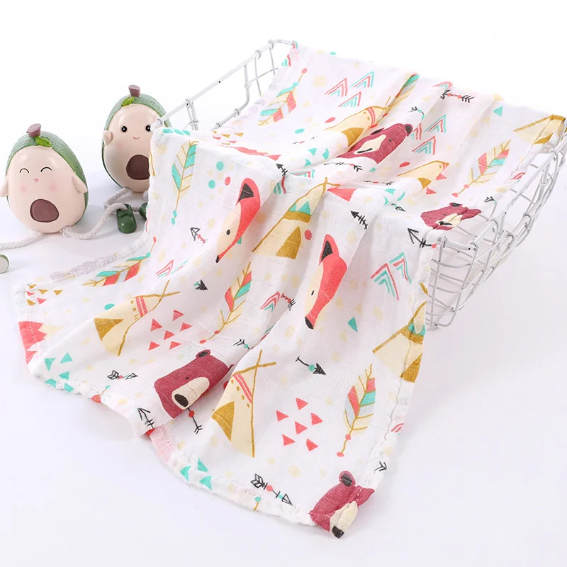 60x60cm Newborn Baby Musilin Blanket Ultra Soft Bamboo Baby Swaddle Blankets Skin Friendly Muslin Diaper Baby Burping Cloths