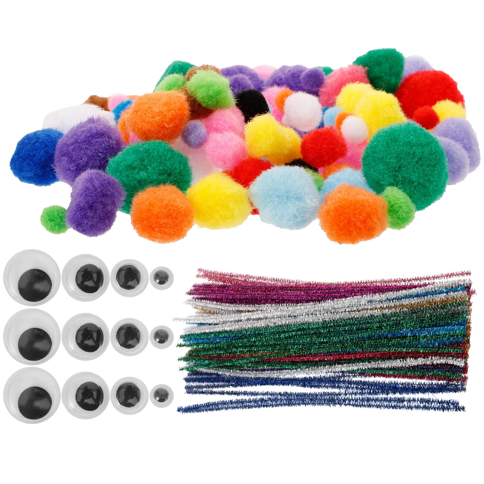 

1Set Twisty Sticks Craft Kit with Polyester Thread Iron Wire DIY Bending Rods for Kids Art Projects Creative Classroom