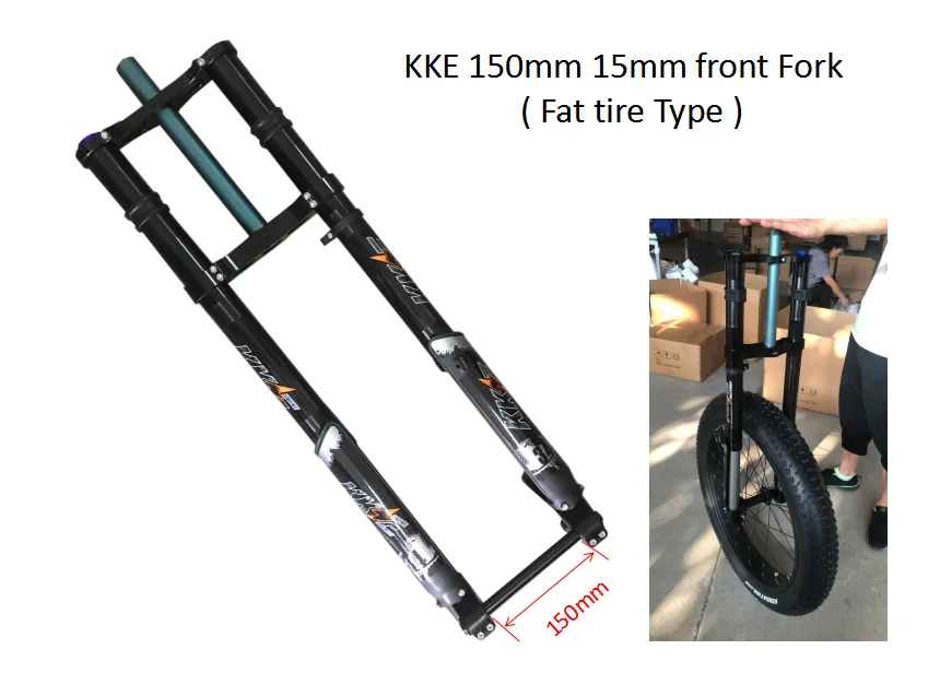 US Stock KKE freno a disco smorzamento sospensione pneumatica 110mm/150mm bicicletta elettrica Downhill forcelle anteriori con ammortizzatore