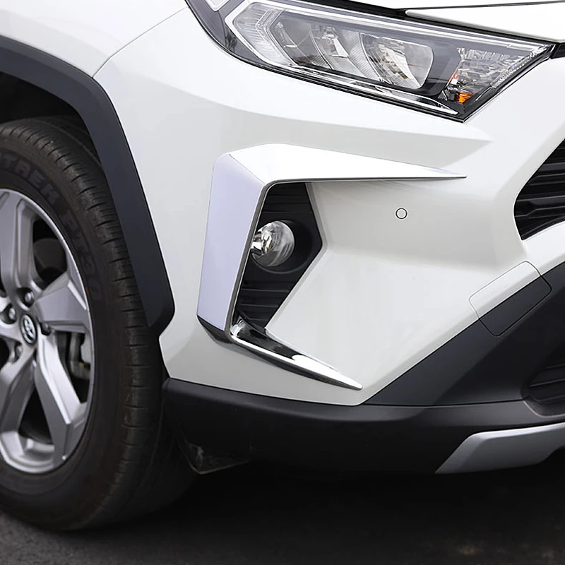 For Toyota RAV4 2019 2020 2021 2022 2023 RAV 4 XA50 Hybrid Car Front Fog Lamp Eyebrow Spoiler Wind Knife Blade Cover Accessories