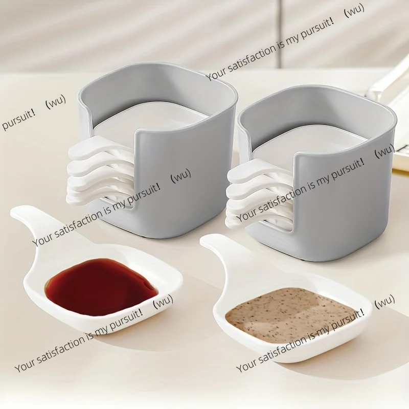 7-piece set of edible dipping saucer set, easy to clean and store