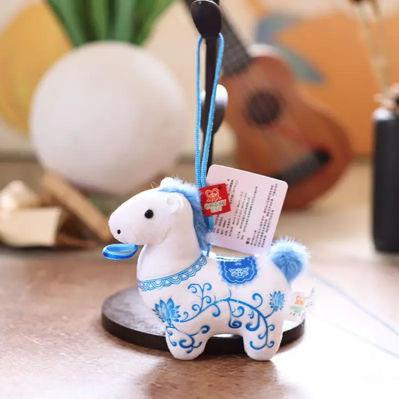 Breloczek Pluszowy Kucyk Vintage 15cm, Kreskówkowa Maskotka Zwierzątko, Zawieszka do Torby, Uroczy Kucyk, Dekoracja do Zawieszenia, Uchwyt na Klucze, Prezent dla Pary