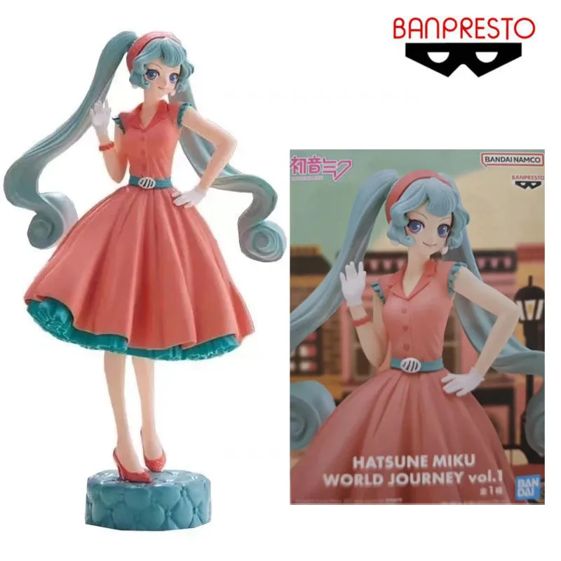 

Фигурка героя аниме Bandai vol.1 World Journey Hatsune Miku, фигурка Мику для мальчиков и девочек, подарок на день рождения