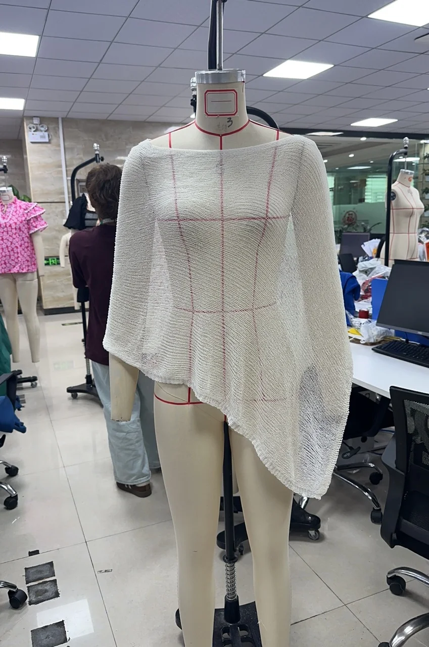 Womens Fashion Vintage Sheer Poncho Crop Tops Lightweight Knit Shrug Shawl Off Shoulder Mesh Loose T-shirts