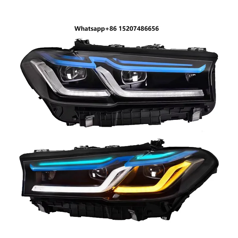 for 5 Series G38 Car Headlight Assembly 2018-2022 G30 LED Headlamp Upgrade New DRL Accessories 12V Voltage
