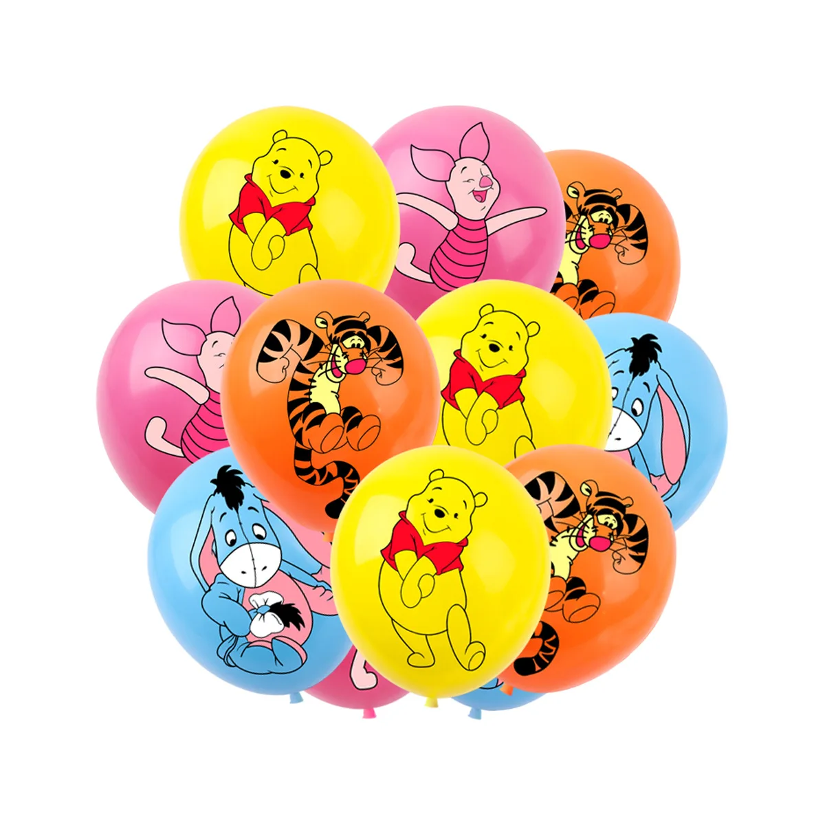 10/30pcs 12Inch Disney Winnie the Pooh Latex Balloon Party Supplies Bear Party Balloons for Baby Shower Birthday Party Decor