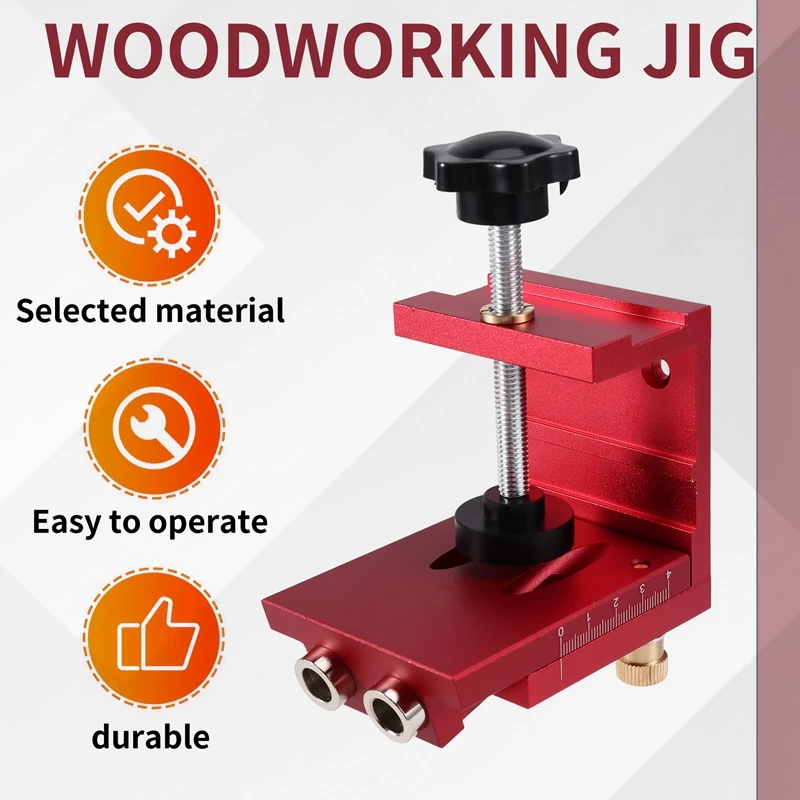 AD23-دليل حفر ثقب الجيب وتد الرقصة ، طقم حفر محدد موقع الثقب المائل من الألومنيوم أدوات النجارة عدد وأدوات مع مثقاب 9 مم