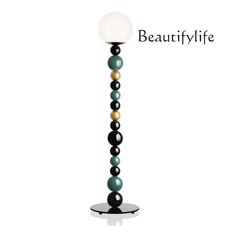 Nordic color ball living room art vertical floor lamp designer creative bedroom study floor lamp