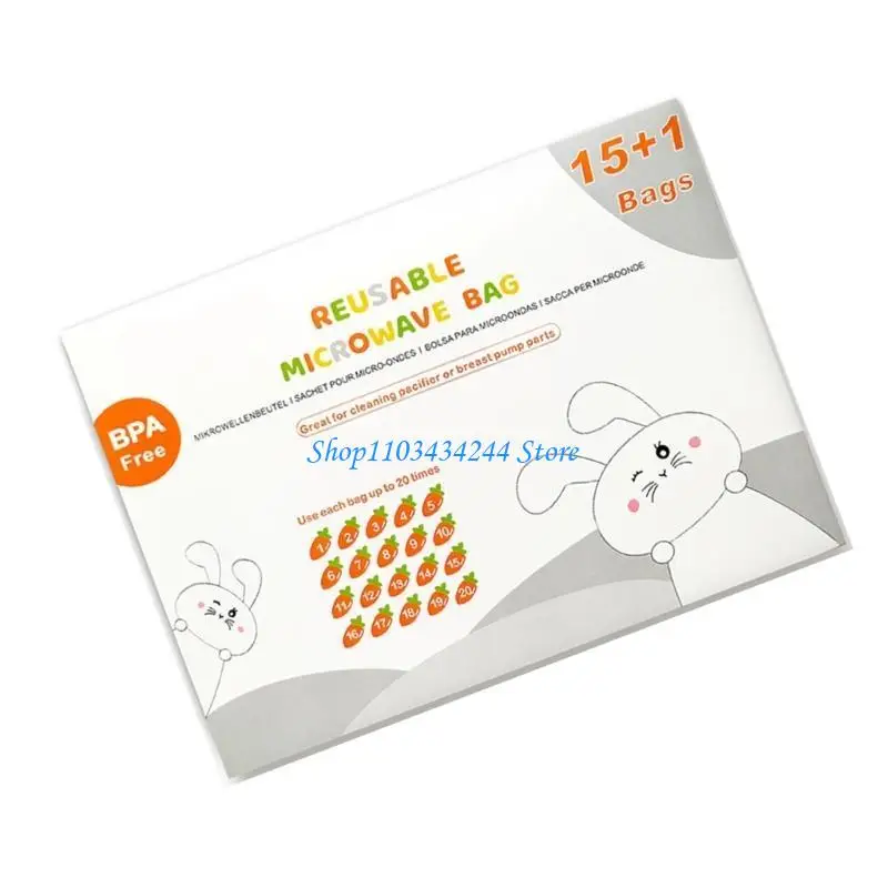 Universele magnetronsterilisatorzakken, set 1 set magnetronreinigingszakken voor babyflessen, borstkolfaccessoires