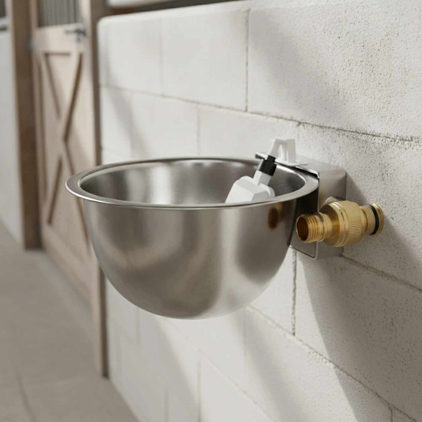 Livestock Waterer with Float Valve Rustproof Automatic Drinking Bowl Animal Drinking Water Bowl Hygienic Automatic Stock Tank