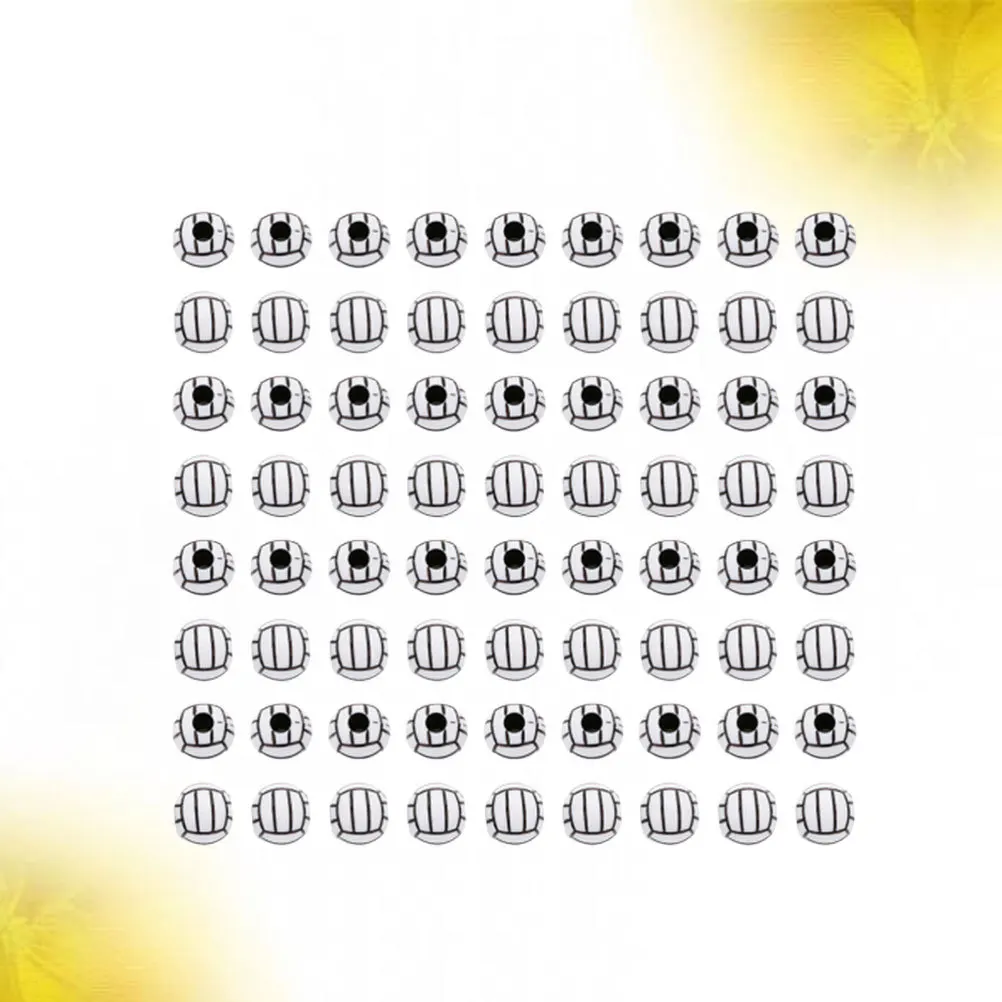 

200 шт. круглые акриловые бусины «сделай сам», волейбольное зерно, большое отверстие для изготовления ювелирных изделий, ожерелье, браслет, серьги, аксессуары