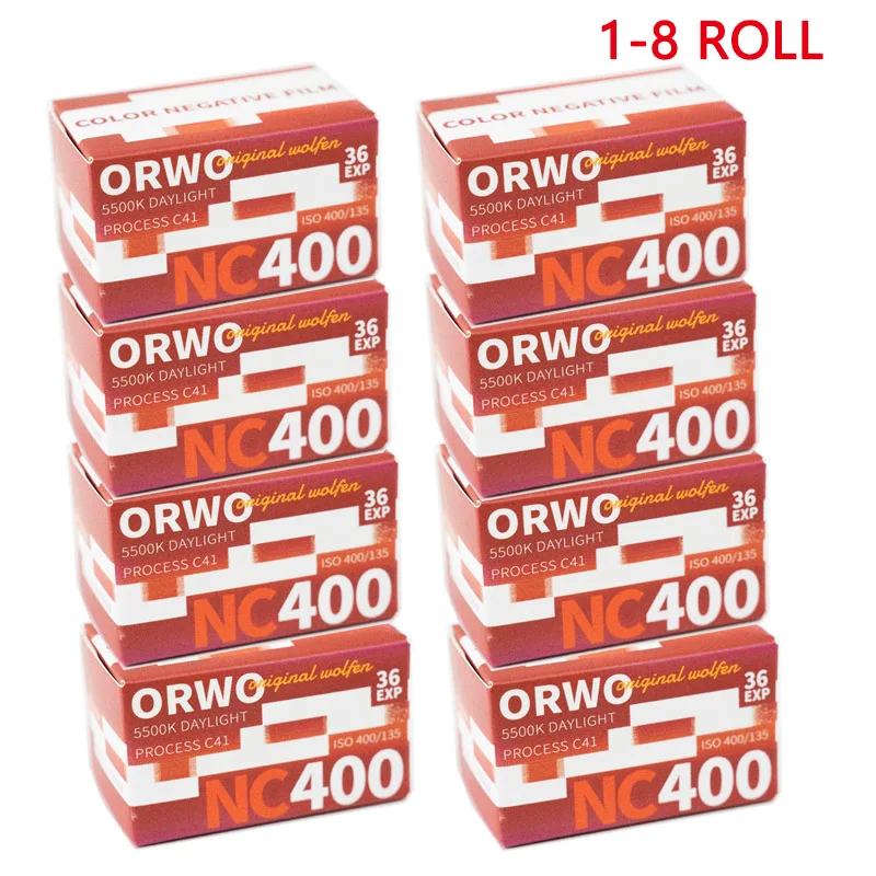 135 Film ORWO NC400 model 36sheets Negative Color negative film iso 400 c41 Process 1-8 Rolls For Kodak M35 / M38 /H35 Camera
