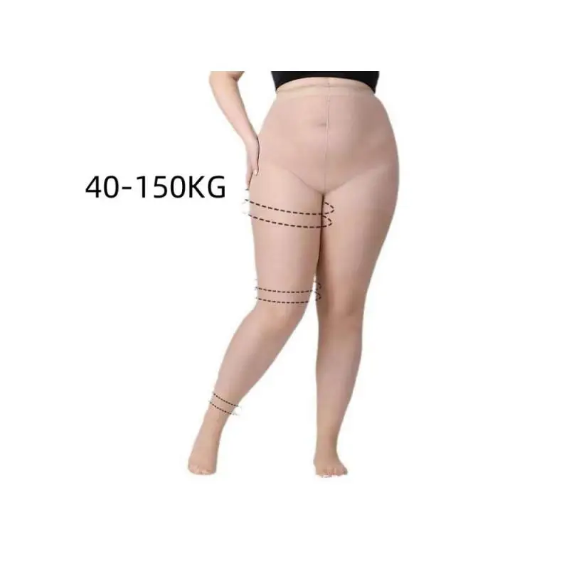 

3Pieces Ladies Ultra thin Tights Plus Size Pantyhose 40-150kg Stockings Girl Anti hook Silk Durable Summer Not Drop Black Sexy