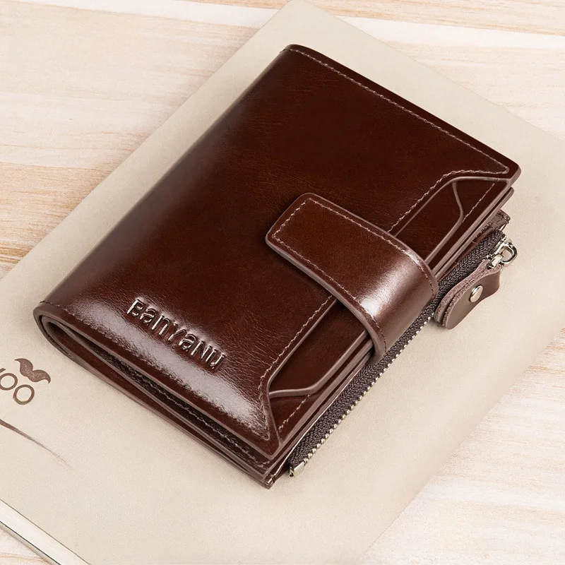 high-end-oil-wax-top-layer-cowhide-short-wallet-genuine-leather-driver-license-multi-function-leather-clip-gift-for-men-and-w