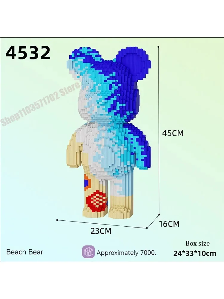 

Bearbrick 3D Microparticles Violent Bear Building Blocks Mini Model Micro Assembled Bricks Children Toys for kids friends