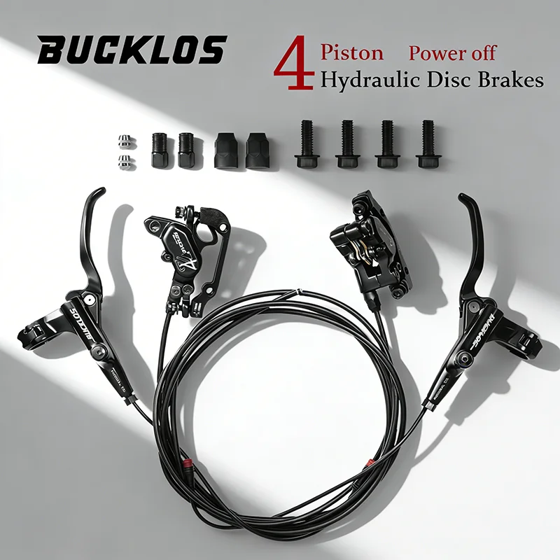 

Гидравлический тормоз BUCKLOS MTB, 4 поршня, 1150/1950 мм, передний/задний, с функцией отключения питания, дисковый тормоз для электросамоката, аксессуары для велоспорта
