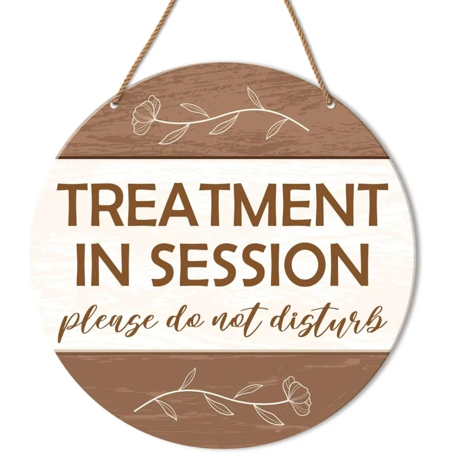 العلاج في لافتة باب الجلسة في علامة تعليق باب الجلسة للمعالجين مستشار العلاج مكتب سبا غرفة الريكي استوديو ديكور