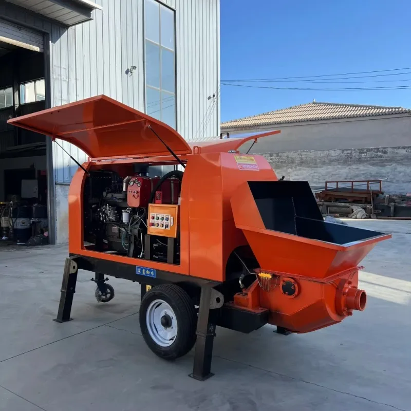 Construction-Grade Electric Concrete Mixer & Transfer Pump - Professional Equipment for Concrete Conveying