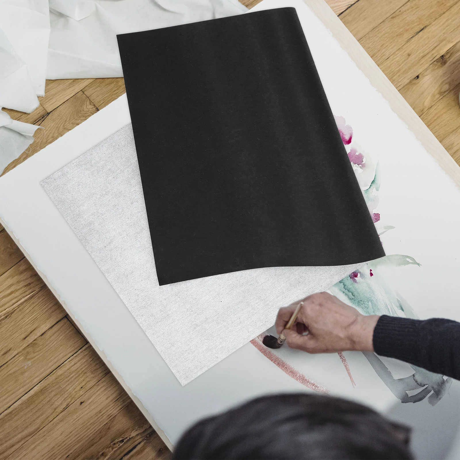 3pcs Blank Water Writing Cloth Reusable Imitation Rice Paper Calligraphy Practice Sheets Smooth Writing Portable