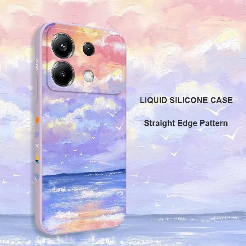 Sky Painting Phone Case For Xiaomi Poco X6 F6 M6 M5 M5S F5 X5 F4 X4 M4 F3 M3 X3 Pro 4G 5G GT Silicone Cover