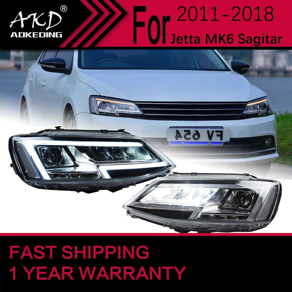 Car Lights for VW Jetta MK6 Headlight 2011-2018 Head Lamp Drl Projector Lens Automotive Accessories