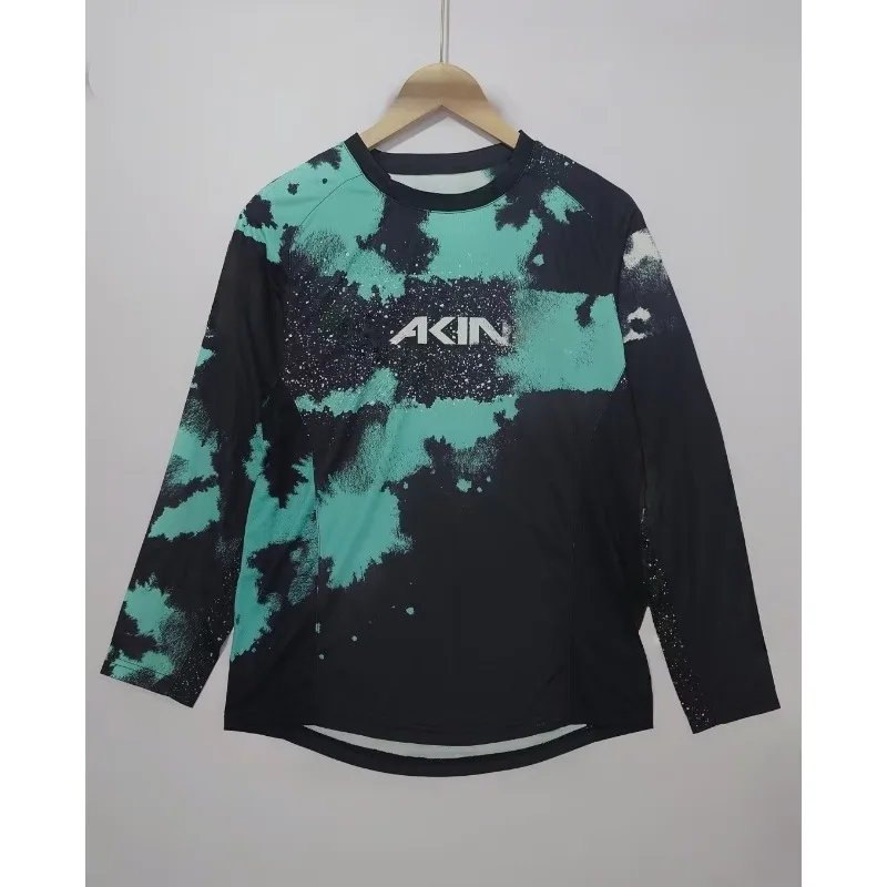 

Велосипедный костюм для скоростного спуска, горный внедорожный мотоцикл с длинными рукавами, свободный быстросохнущий топ