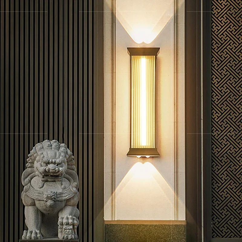 Living Room Stair Sconce Light Bedside IP55 Waterproof Outdoor Porch Light 110V~265V Aluminium Golden LED Wall Lamp Indoor