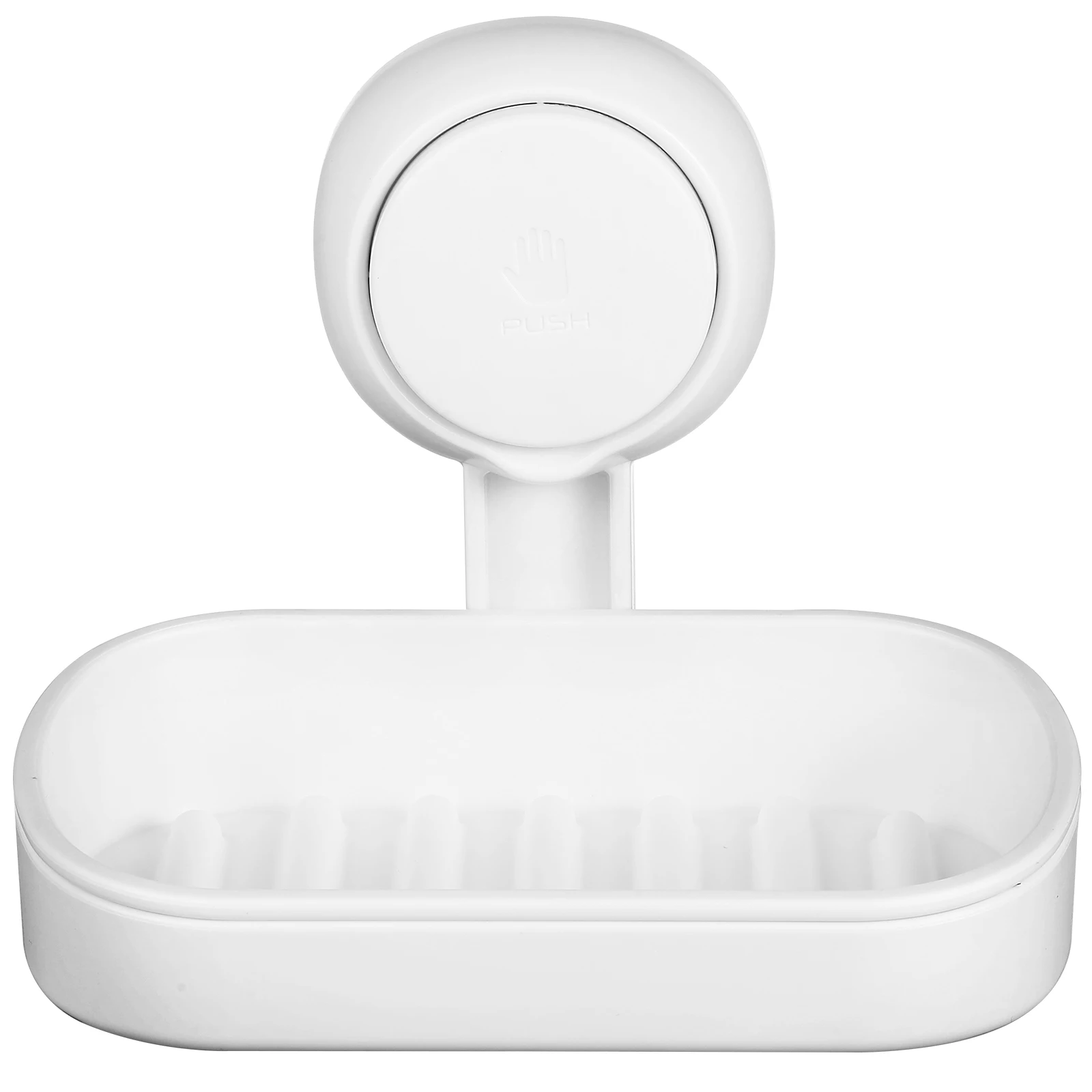

Suction Cup Soap Dish Self Draining White Shower Holder 2 Layers Strong Adhesion Bathroom Accessories Non Slip Soap Tray Storage