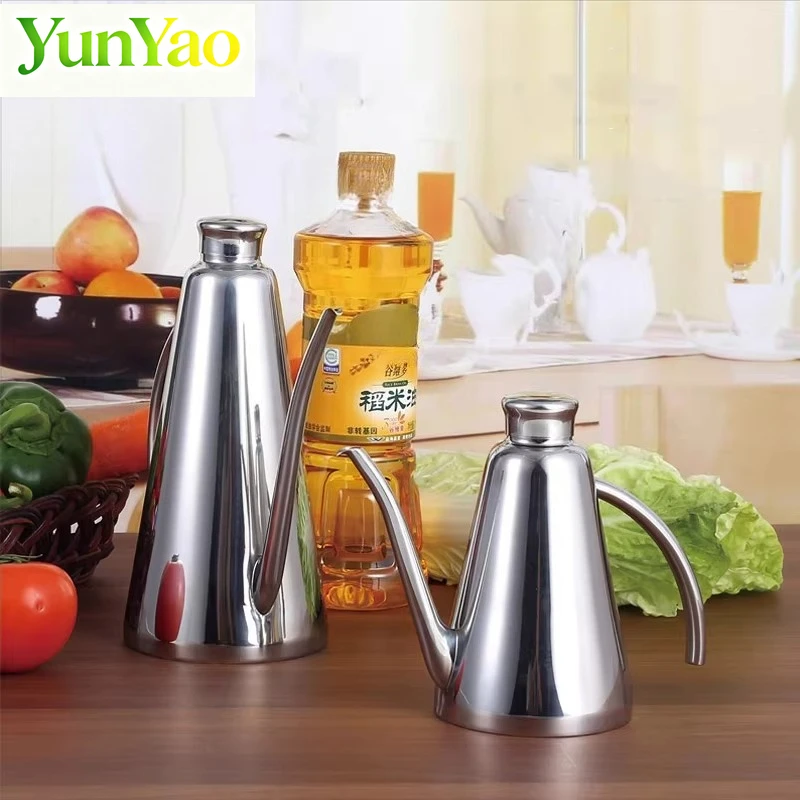 

Oil Pot 304 Stainless Steel Oil Leak Proof Oil Bottle Soy Sauce Pot Controllable Kitchen Utensils Seasoning Bottle