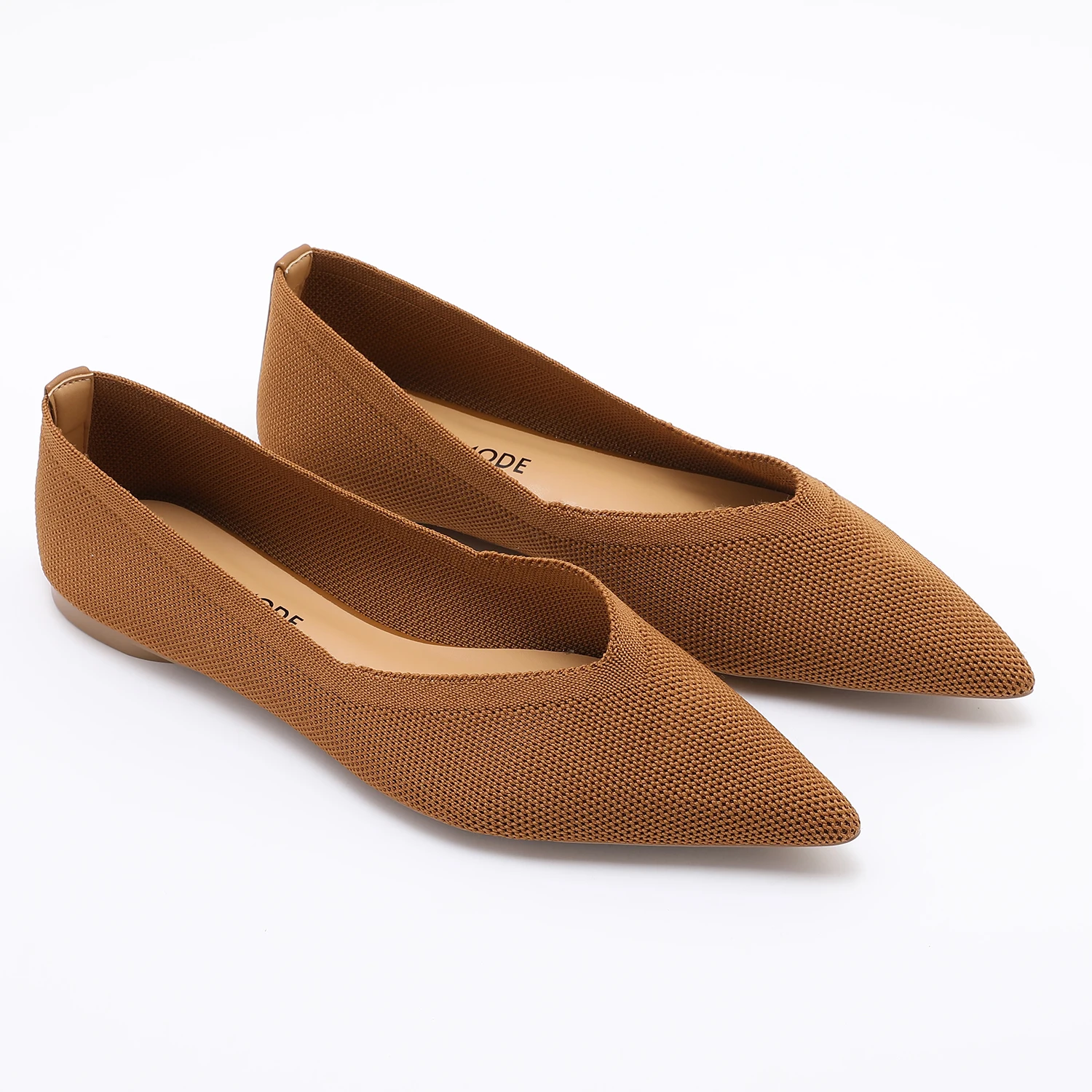 أحذية باليه نسائية محبوكة بمقدمة مدببة قابلة للتنفس سهلة الارتداء أحذية باليه مريحة على الموضة للسيدات #3