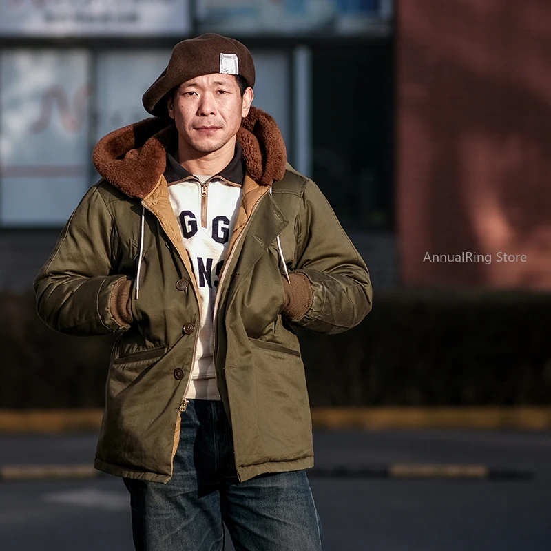 BRONSON B-9 ダウンジャケット フライトジャケット メンズ 中長ダウンジャケット B9 厚手冬服