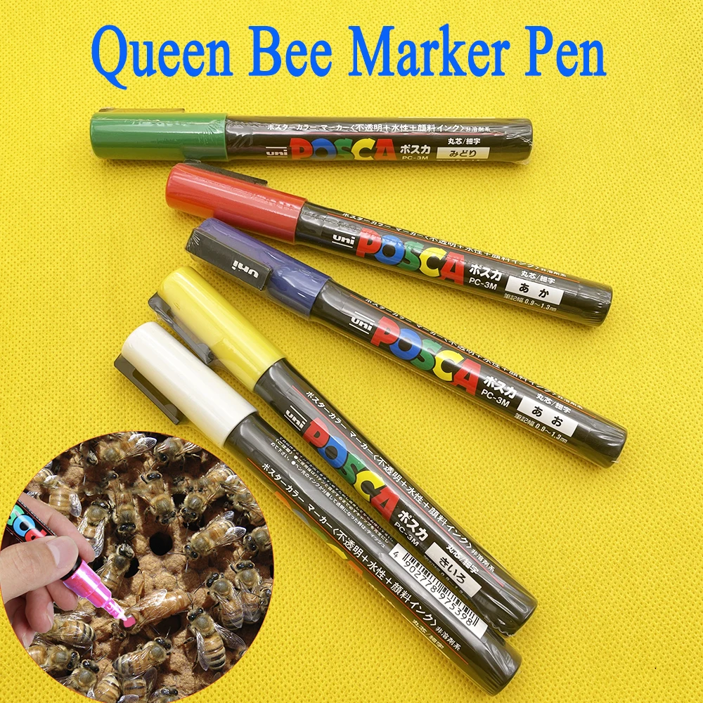 

5 Color Available Waterproof No Damage Queen Mark Pen Easy Track Age Water-Based Paint Indicate Year For Bee Colony Beekeeper