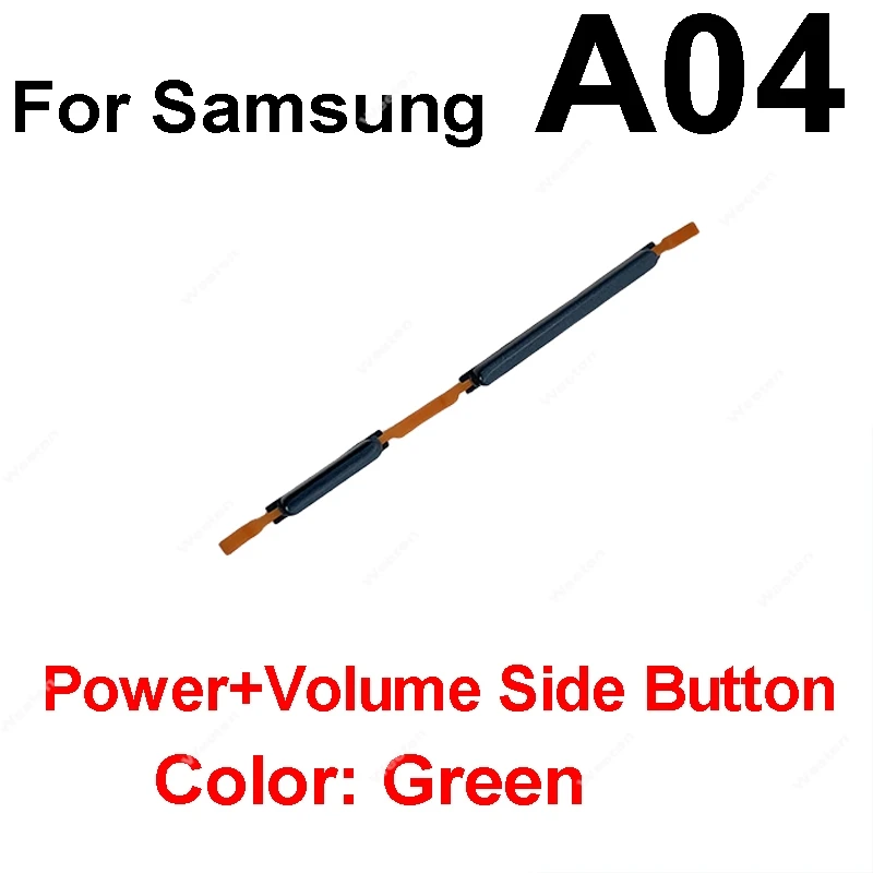 مفاتيح حجم الطاقة لسامسونج غالاكسي A04 A135F A04s A045F A04e A042F A05 A055F أجزاء أزرار جانبية لأعلى ولأسفل