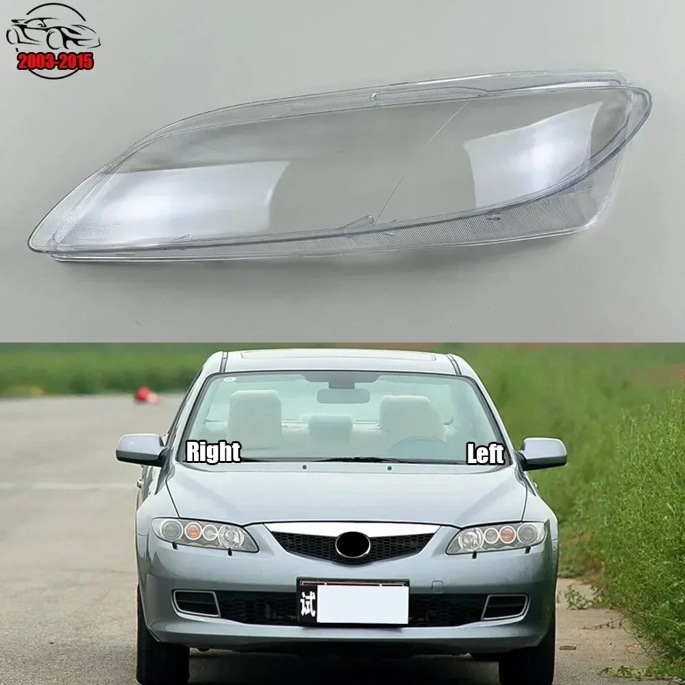 

For Mazda 6 M6 2003-2015 Car Accessories Headlight Cover Transparent Lampshade Lamps Headlamp Shell Lens Plexiglass