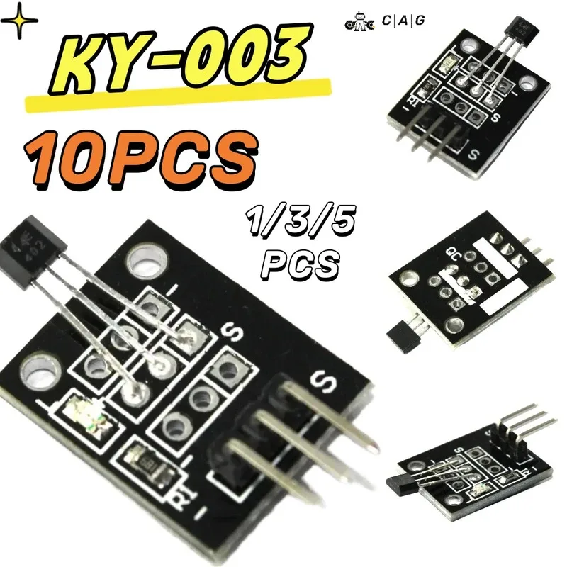 1-10pcs/lot KY-003 Standard Hall Magnetic Sensor Module for Arduino AVR Smart Cars PIC Good KY 003 New